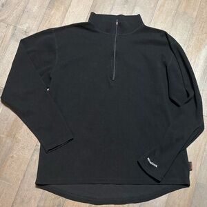 Vintage EMS Techwick Thermo Fleece Half Zip Shirt Size M Black
